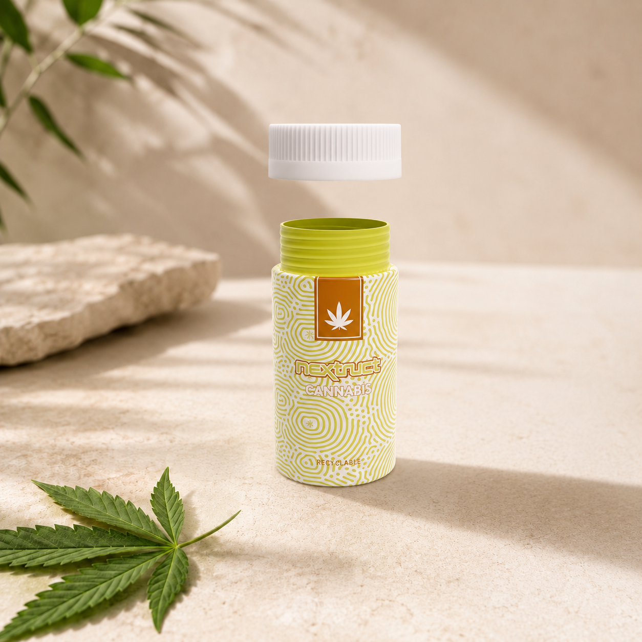 Push-and-Turn Paper Supplement Container