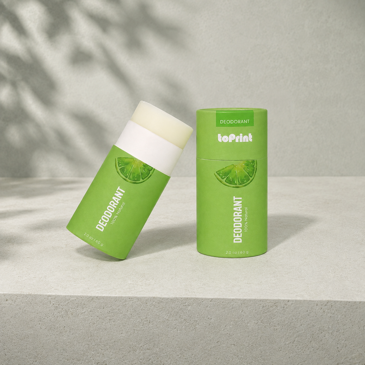 Custom Oval Push-Up Paper Deodorant Stick Tube