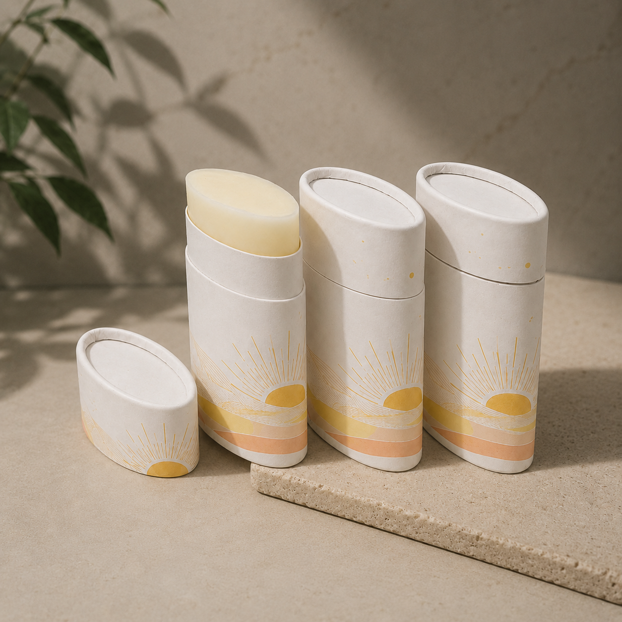 Custom Oval Push-Up Paper Sunscreen S...