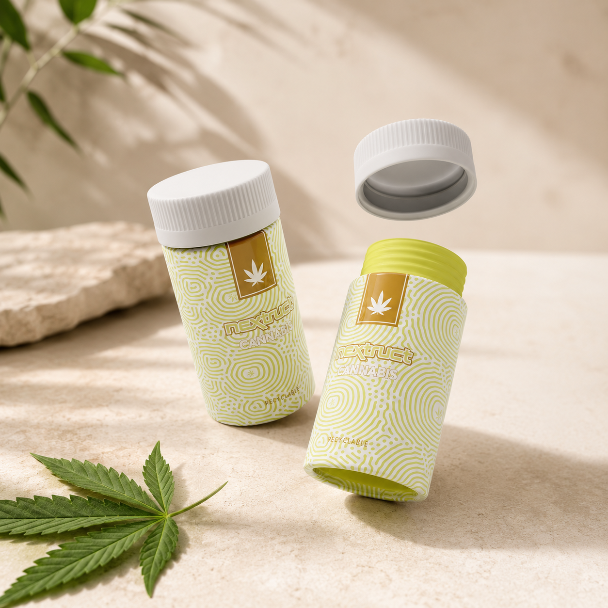 Push-and-Turn Paper Supplement Container