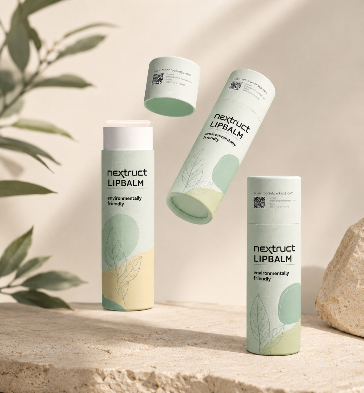 FSC Short-Cap Push-Up Paper Lip Balm ...
