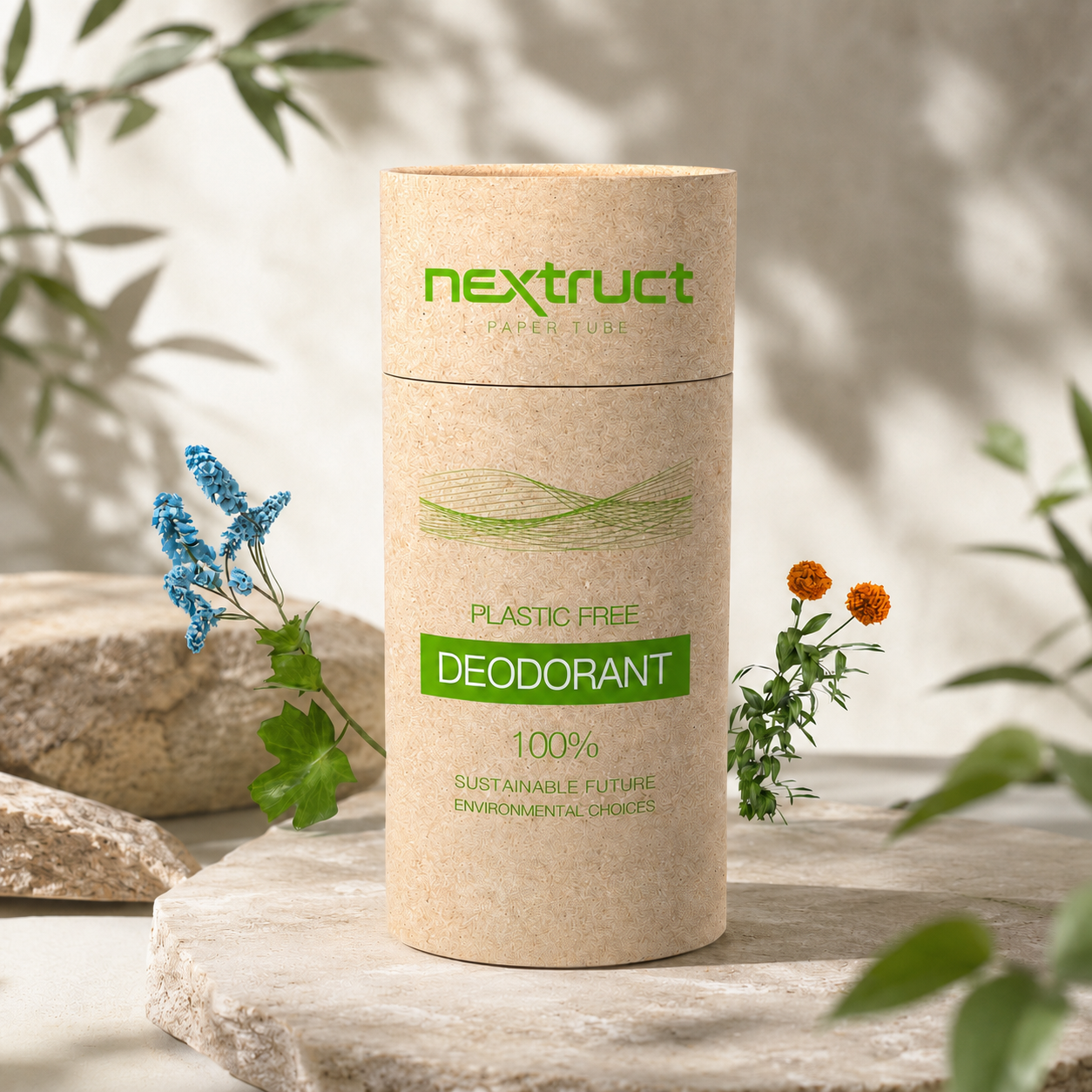 Plastic-Free Oval Paper Deodorant Tub...