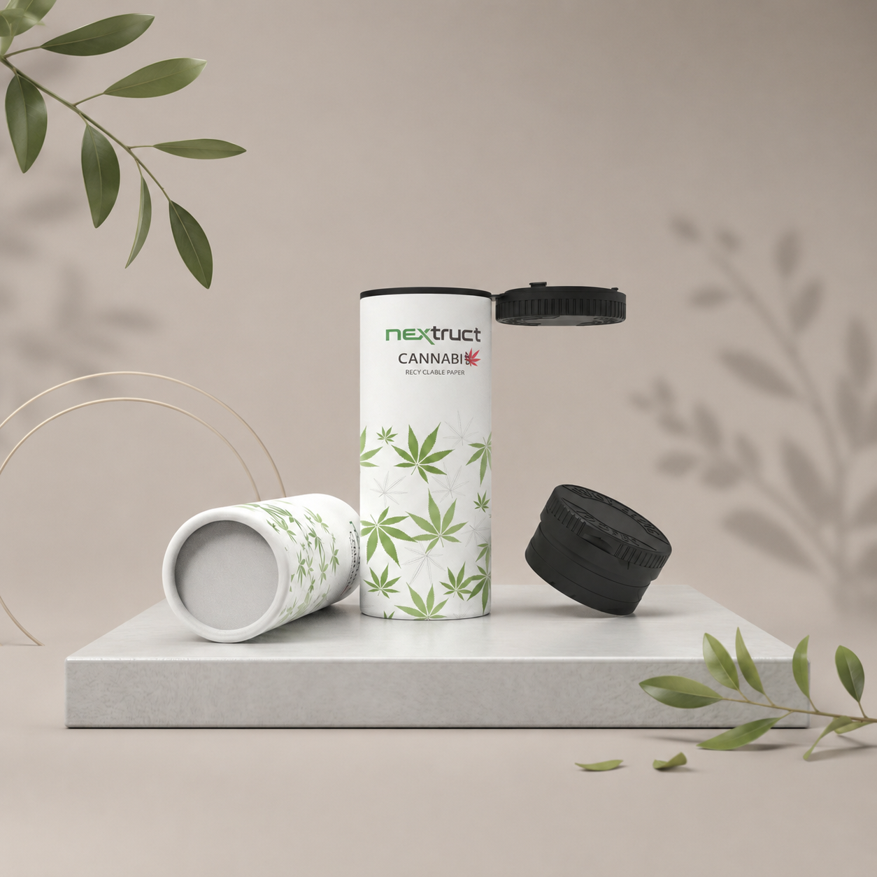 Flip-Top Child-Resistant Cannabis Gummy Paper Tube
