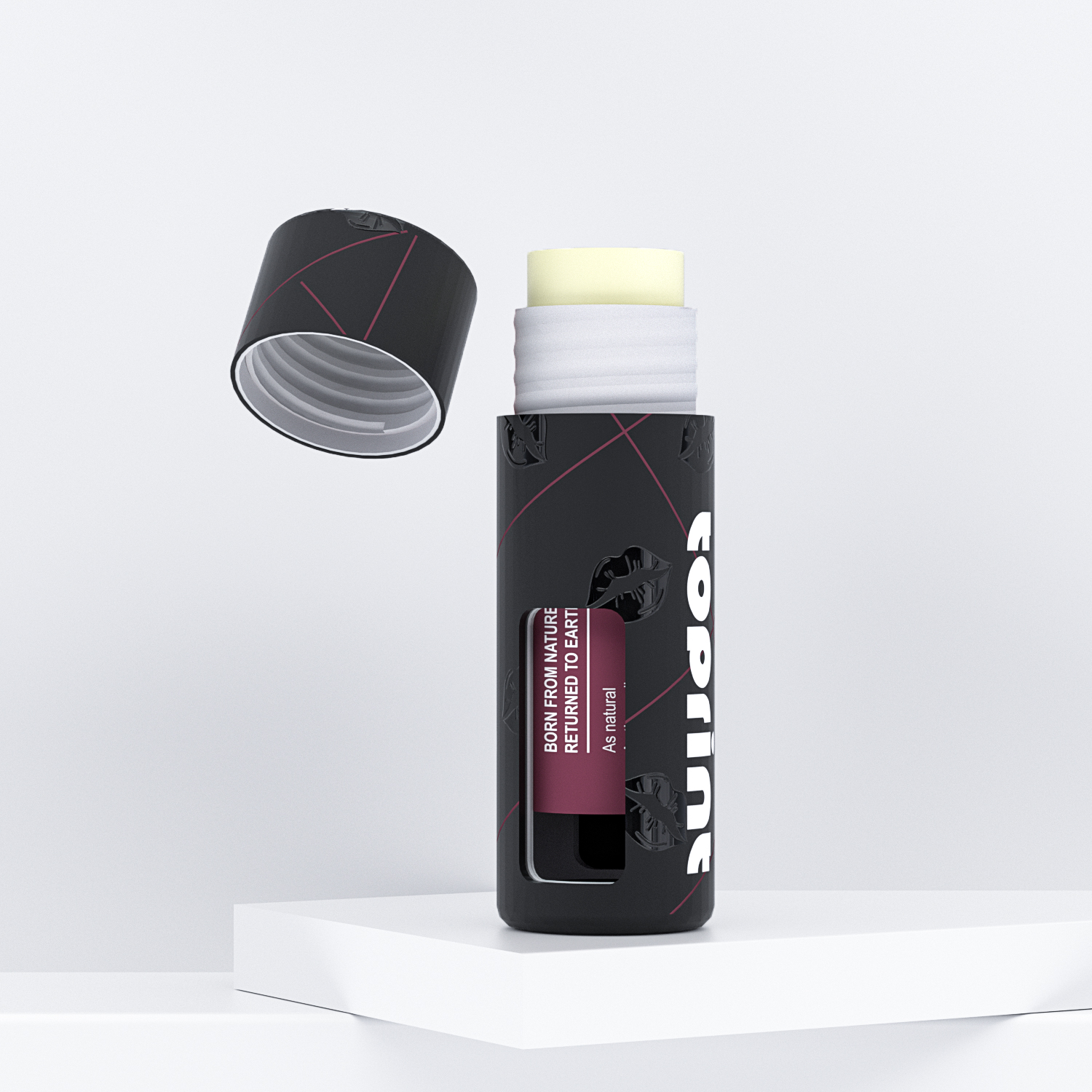 Side-Window Paper Lip Balm Tube with ...
